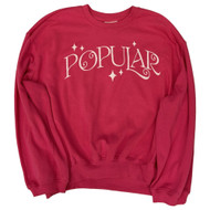 Womens Pink Wicked Popular Sweatshirt Pullover Crewneck Top