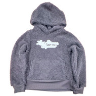 Levi Strauss Girls Black Sherpa Hooded Sweatshirt Sweater Hoodie