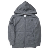 Reebok Boys Dark Gray Full Zip Front Hoodie Sweatshirt