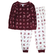 Harry Potter Womens Minky Burgundy Red Pajamas Joggers & Sweatshirt Sleep Set 2X