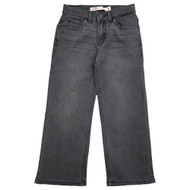 Levis Boys Relaxed Fit Straight Leg Black Wash Blue Denim Jeans