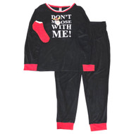 Womens Black & Red Moose Plush Fleece 2 Pc Pajama PJ Sleep Set Size 3X 22W-24W