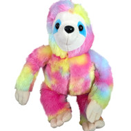Health Touch Plush Rainbow Sloth Shaped Vibration Massager Neck Back & Body
