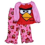 Toddler Girls Pink & Red Angry Birds Pajamas Sleep Set