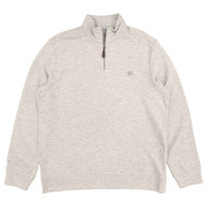 Chaps Mens Oatmeal Heather Jaspe Quarter Zip Sweater