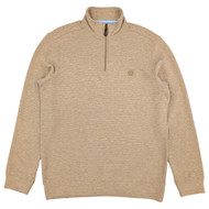 Chaps Mens Camel Jaspe Quarter Zip Sweater Medium