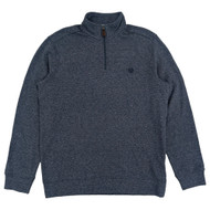 Chaps Mens American Navy Jaspe Quarter Zip Sweater