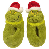 Toddler Boys Plush Green Grinch Christmas Slippers House Shoes