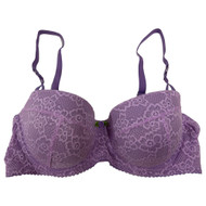 Parade Womens Purple Lace Padded Push-Up Bra