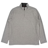 Chaps Mens Lt. Gray Heather Woodland Quarter Zip Fleece Sweater