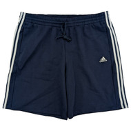 Adidas Tall Mens Navy Blue Fleece Workout Shorts