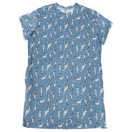Womens Blue Dalmatian Dog Themed Nightgown Sleepshirt Sleep Shirt 2X-3X