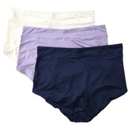 Warners Womens 3pc Breathable Microfiber Brief Panty Set Purple