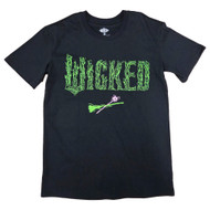 Womens Black & Green Wicked Witch Short Sleeve Tee Shirt T-Shirt
