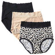 Vanity Fair Radiant Womens 3pc Light & Luxe Print Briefs Underwear Panty