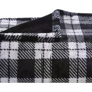 Cuddle Duds Heated Electric Black White Plaid Microplush Throw Blanket, Warming
