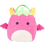 Squishmallows Gwendolyn the Neon Strawberry Bat Halloween Treat Pail Ultra Plush