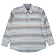 Wrangler Outdoor Mens Blue Brown Stripe Long Sleeve Single Pocket Shirt