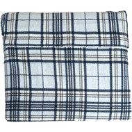 North Pole Trading Co Flannel Blue Plaid Sheet Set,  Full Bed Sheets Bedding