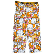 Womens White & Orange Garfield Wide Leg Sleep Pants Pajama Bottoms X-Large 16-18