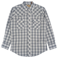 Wrangler Mens Stormy Weather Gray Plaid Long Sleeve Western Shirt