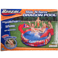 Banzai Spray & Splash Dragon Pool Swimming Pool with Sprinkler & Slide