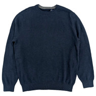 Chaps Mens Navy Blue Long Sleeve Classic-Fit Crewneck Sweater Large