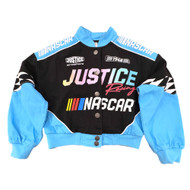 Justice Girls Blue & Black Nascar X Motorsports Racing Jacket Coat