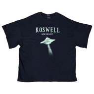 Womens Black Oversized Roswell New Mexico Alien Sleepshirt Sleep Shirt