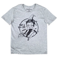 Womens Gray Betty Boop Bad & Boo-Jee Halloween Tee Shirt T-Shirt