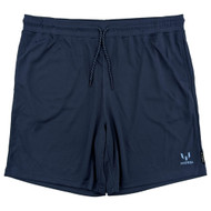 Messi Mens Navy Blue Closed Eye Mesh Athletic Jersey Shorts 7.5" Inseam