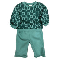 Cat & Jack Infant & Toddler Boys Green Check Christmas Tree Outfit Set