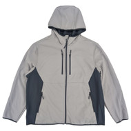 Reebok Mens Sleet Gray Full-Zip Softshell Jacket 3XL