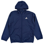 Adidas Mens Navy Blue & White Lightweight Windbreaker Zip Jacket