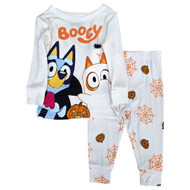 Bluey Infant & Toddler Boys White Bluey & Bingo Halloween Pajama Set