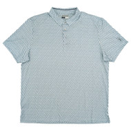 PGA TOUR Pro Series Mens Blue Geo Short Sleeve Golf Polo Shirt X-Large