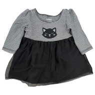 Carters Infant Girls Black Kitty Cat Halloween Baby Dress Outfit Set