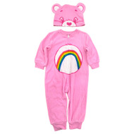 Infant & Toddler Girls Pink Zip Up Cozy Care Bears Sleeper Pajamas