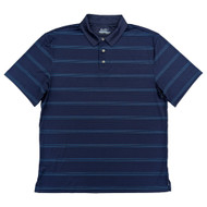 Ben Hogan Mens Navy Stripe Short Sleeve Performance Golf Polo Shirt