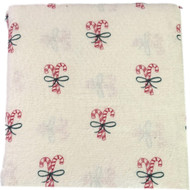 Home Flannel Sheet Set with Christmas Candy Canes, Twin Bed Sheets