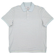 St. Johns Bay Mens Blue & Yellow Striped Classic Fit Oxford Polo Shirt
