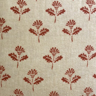 Home Flannel Sheet Set with Rust Fleur Floral Leaf Patten, Twin Bed Sheets