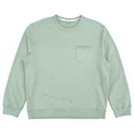 Free Assembly Mens Aqua Splash Long Sleeve Fleece Crewneck Sweatshirt