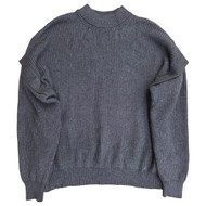 Terra & Sky Womens Plus Gray Pull-Over Mock Neck Sweater Top