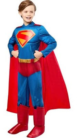 DC Comics Boys Superman Costume withMuscle Chest & Cape Medium (7-8)