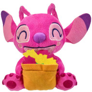 Disney Stitch Plush Pink Angel Stuffed Animal Pal with Flowers