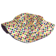 Girls Reversible Purple & Pink Polka Dot Bucket Hat