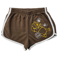 Disney Womens Brown & White Winnie The Pooh Sweat Shorts