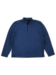Van Heusen Mens Blue Yonder Flex Fleece Quarter-Zip Pullover Sweatshirt