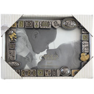 Fetco Baby Brings Joy Tabletop Picture Frame, 6x4 inch, Metal Baby Photo Frame